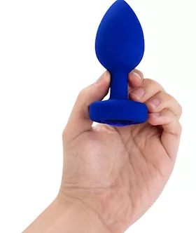 B-vibe Vibrating Jewel Plug L/xl Navy