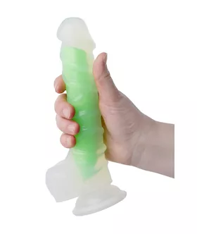 Nood Colours Glow In The Dark Veiny Dildo With Balls