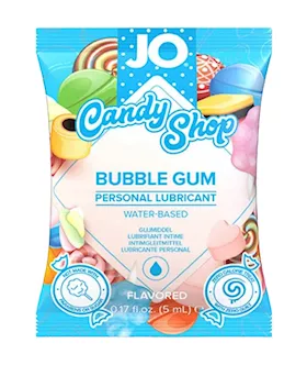System Jo Candy Shop  Bubble Gum Water Based Lubricant Sample