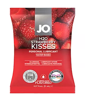 System Jo H2O Strawberry Kisses Water Based Lubricant Sample