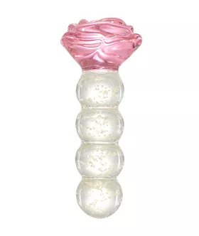 Lucent Glow In The Dark Beaded Rose Glass Massager