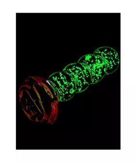 Lucent Glow In The Dark Beaded Rose Glass Massager