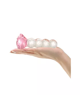 Lucent Glow In The Dark Beaded Rose Glass Massager