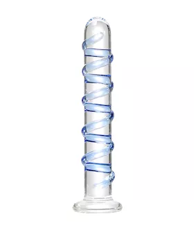Lucent Spiral Glass Dildo