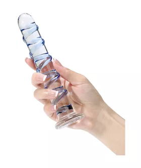 Lucent Spiral Glass Dildo