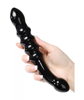 Lucent Ribbed Glass Wand