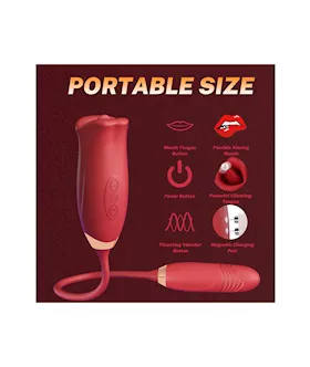 Luscious Lips Licking Vibrator With Thrusting Egg