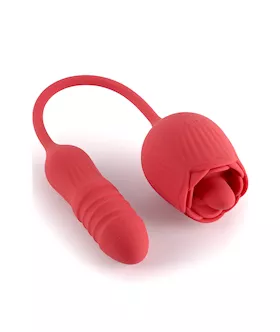Pleasure Luxury Double-ended Licking Rose Vibrator