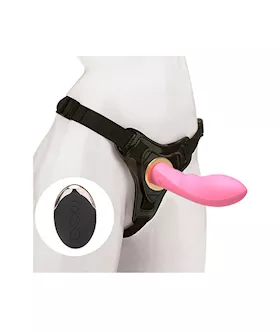 Slimline Feast On Me Remote Controlled Vibrating Strap-on