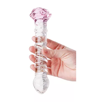 Glow In The Dark Dote On Me Rose Glass Massager