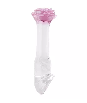 Glow In The Dark Helmet Rose Glass Massager
