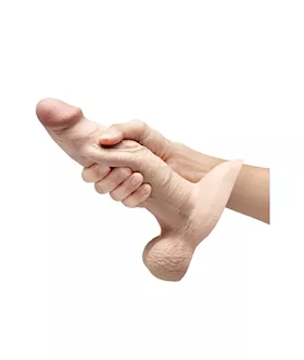 B-vibe Slipskin Realistic Girthy Dildo With Balls