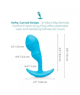 B Vibe Remote Control P-spot Snug Plug 