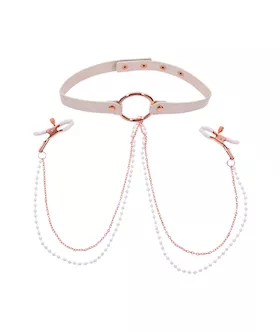 Peaches N CreaMe Collar With Nipple Clamps