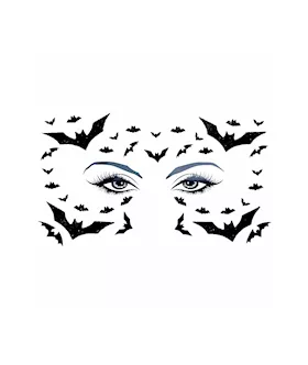 Glitter Bat Body and Face Stickers