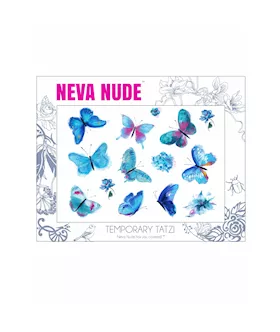 Blue Butterfly Kisses Large Temporary Tattoo Pack