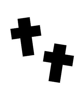 Dom Squad Wet Vinyl Black Crucifix Nipple Cover Pasties