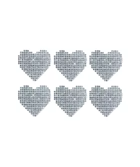 Razzle Dazzle Crystal Jewel Sparkle I Heart U Body Stickers 6pk