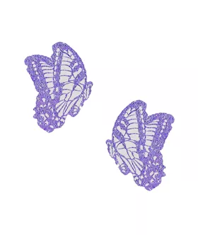 Super Sparkle Lavender Glitter Beautiful Butterfly Kisses Nipple Cover Pasties