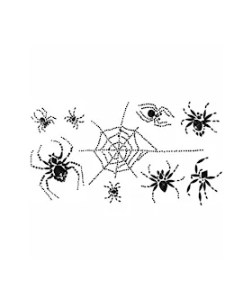 Wednesdays Wonders Black Widow Crystal Spider BodyStickers