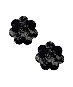 Vogue Black Lace Back To BAEsics Petal Nipple Cover Pasties