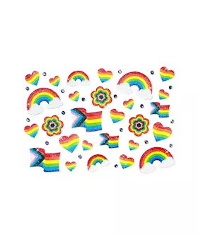 Loud and Proud Pride Glitter Body and Face Stickers