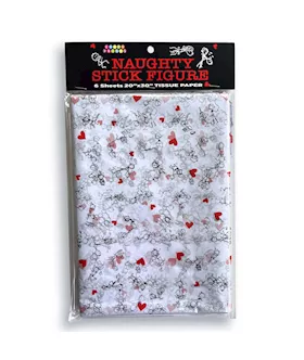 Naughty Stick Figure Tissue Paper Sheets