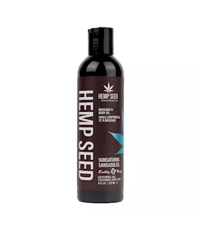 Hemp Seed Massage  Body Oil Sunsational Italian Bergamot Juniper Berries  White Wood Scented 237ml