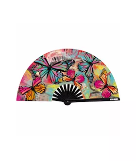 Flutter By Butterfly Super Blacklight Reactive Folding Fan