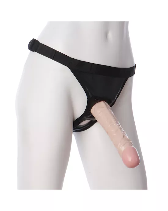 Vac-U-Lock 8 Inch Classic Dong With Ultra Harness