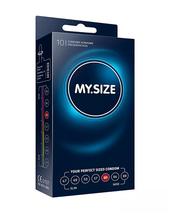 My Size Natural Latex Condom 60 Width 10 Pcs