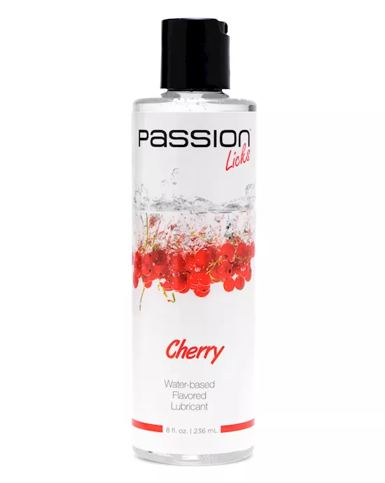 Passion Licks Cherry Water Based Flavored Lube 8 Oz