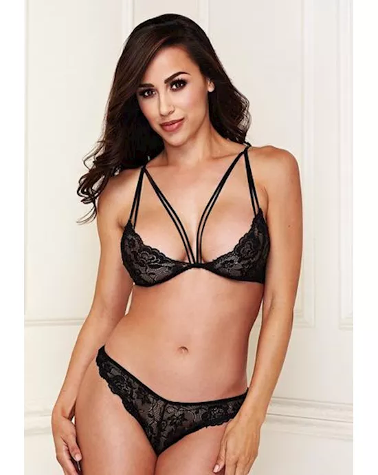 Crotchless Lace Bikini Set