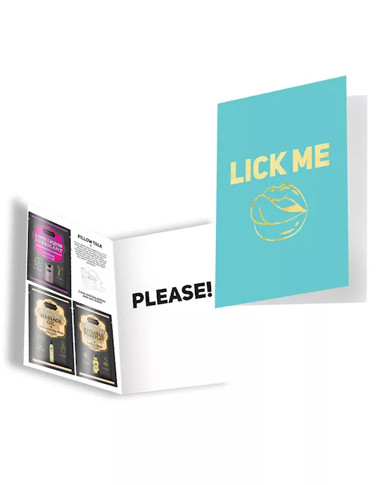Naughty Notes Greeting Card Lick Me... Please!