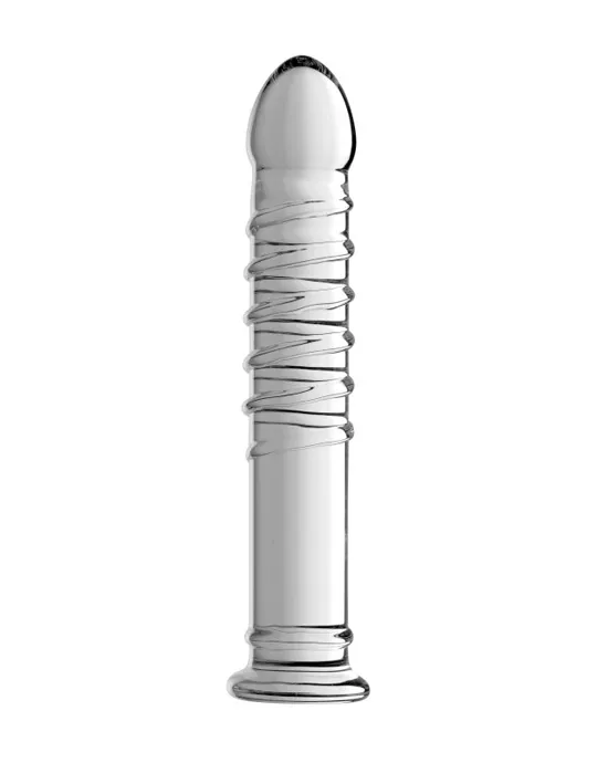 Behemoth Ribbed Xl Glass Dildo