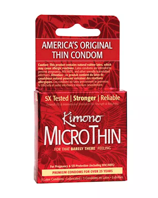 Kimono Microthin Condoms 3 Pack