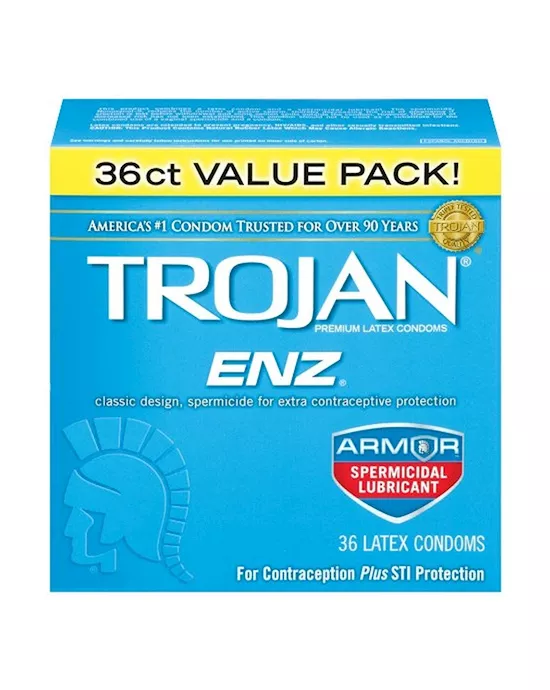 Trojan Enz Spermicidal - 36 Pack