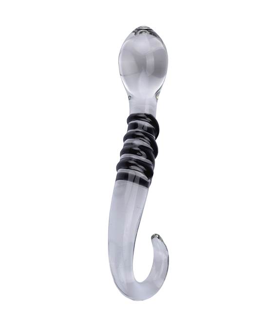 Lucent Black Lines Glass Massager 