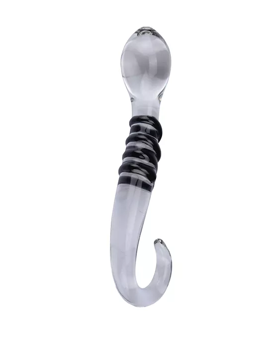 Lucent Black Lines Glass Massager 