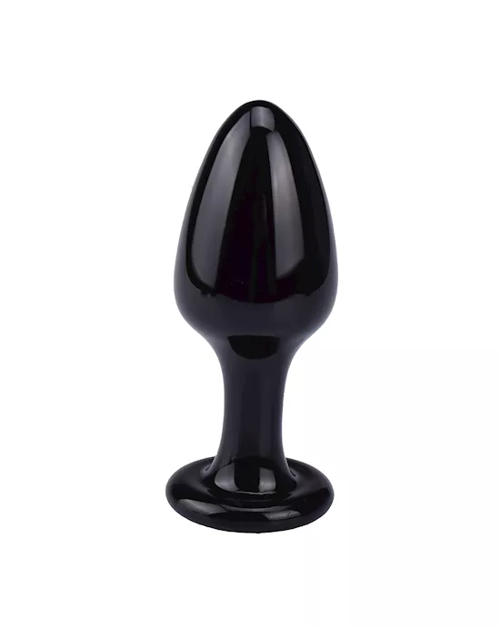Black Glass Butt Plug 