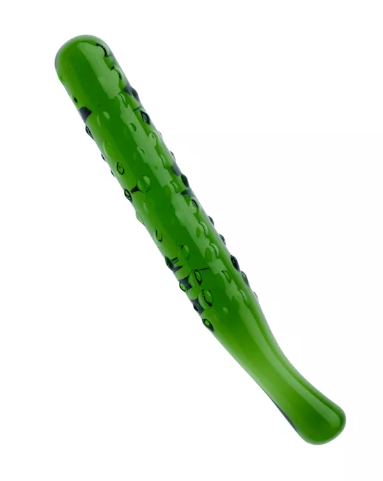 Lucent Verde Bubble Glass Massager - 7.8 Inch