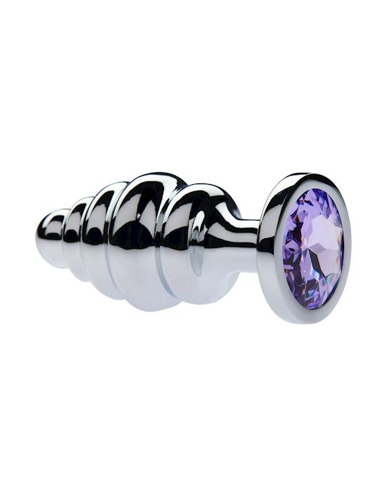 Kink Range Alloy Gemmed Butt Plug - 3.2 Inch