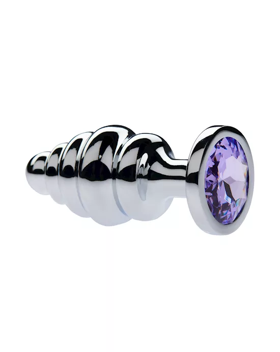 Kink Range Alloy Gemmed Butt Plug - 3.2 Inch