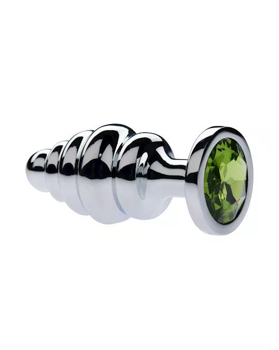 Kink Range Alloy Gemmed Butt Plug - 3.2 Inch