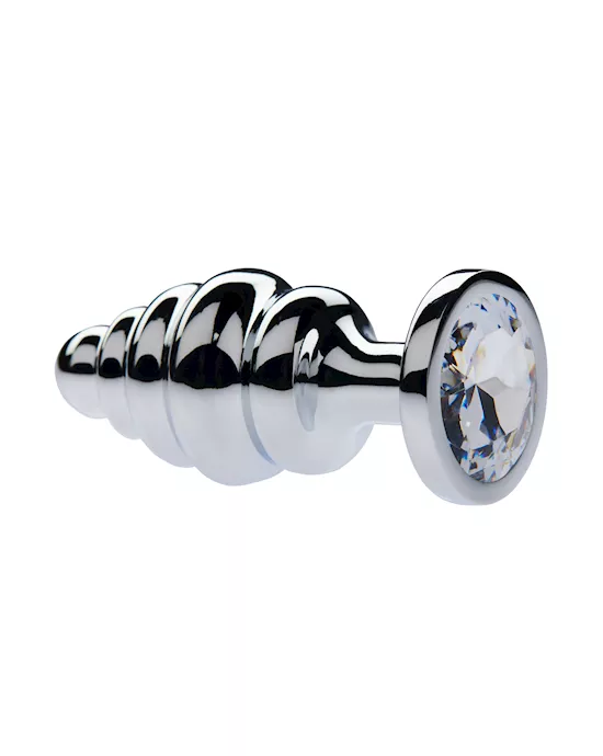 Kink Range Alloy Gemmed Butt Plug - 3.2 Inch