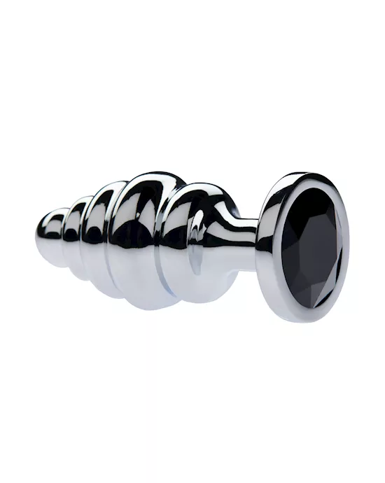 Kink Range Alloy Gemmed Butt Plug - 3.2 Inch