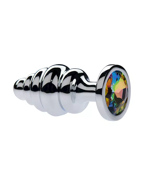 Kink Range Alloy Gemmed Butt Plug - 3.2 Inch