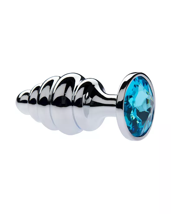 Kink Range Alloy Gemmed Butt Plug - 3.7 Inch