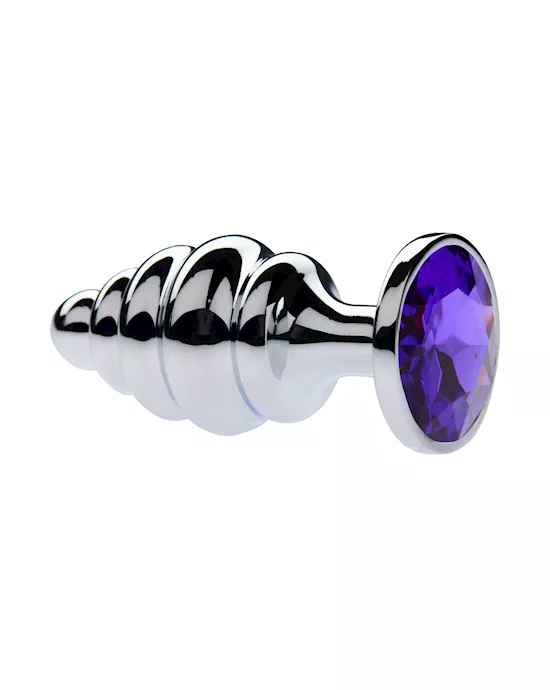 Kink Range Alloy Gemmed Butt Plug - 3.7 Inch