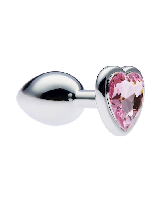 Kink Range Jewelled Heart Butt Plug - 2.8 Inch